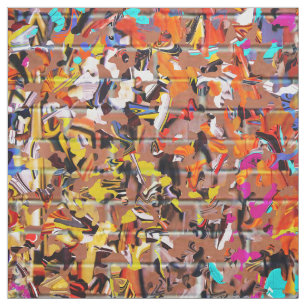 Tecido Grafite no tijolo