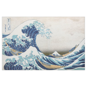 Tecido Grande onda fora das belas artes do japonês de