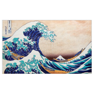 Tecido Grande onda fora das belas artes japonesas do