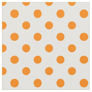 Tecido Grandes bolinhas - laranja no branco