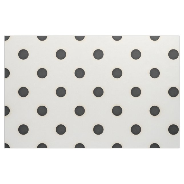 Tecido Grandes Bolinhas, preto e branco antigo (Fat Quarter)