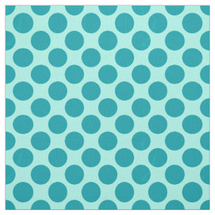 Tecido Grandes pontos retros - aqua e turquesa