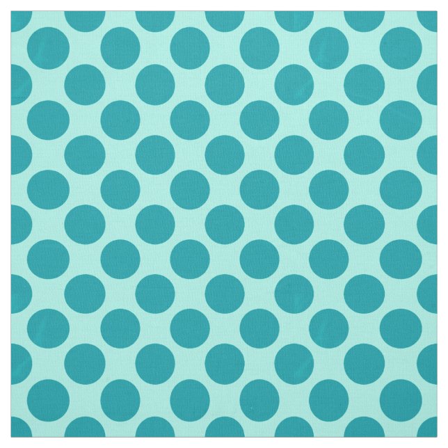 Tecido Grandes pontos retros - aqua e turquesa (Modelo)