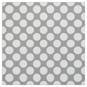 Tecido Grandes pontos retros - máscaras do cinza/cinzas