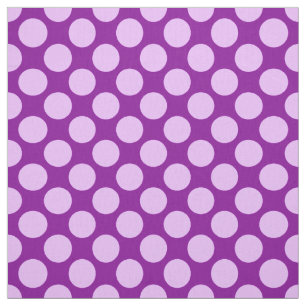 Tecido Grandes pontos retros - orquídea e roxo