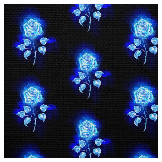 Tecido Gravação de Rosa Azul (Modelo)