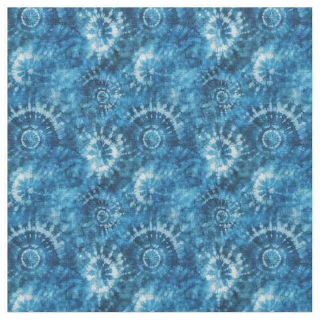 Tecido Gravata tie-dye azul (Detalhe)