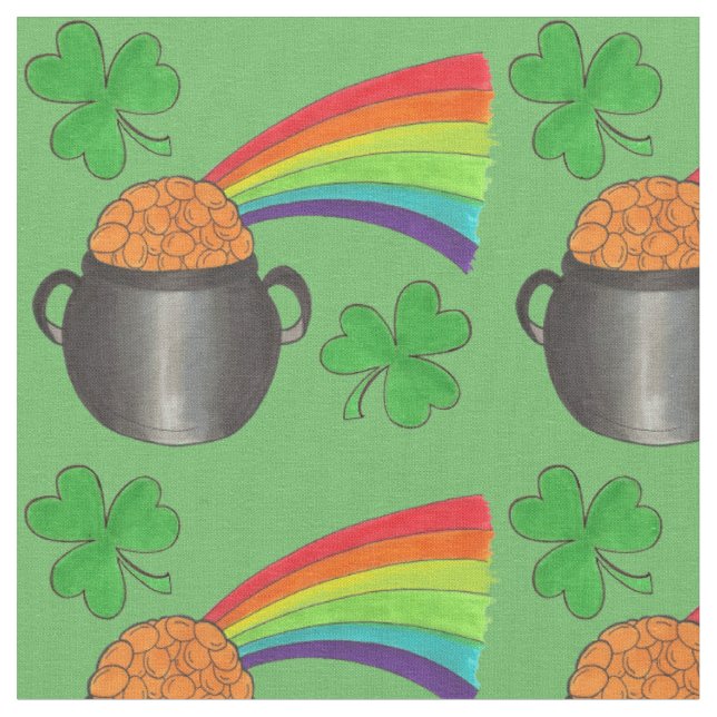 Tecido Grebow Shamrock Saint Patrick's Day (Detalhe)