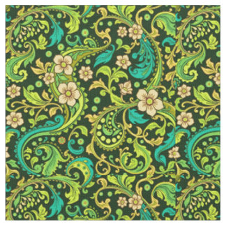 Tecido Green Paisley Design