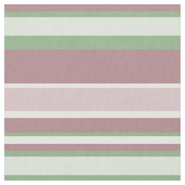 Tecido Green, Rose and Pink Stripes (Detalhe)