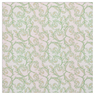Tecido Green Vine Pattern Decorative Textile Fabric