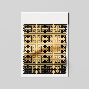 Tecido Grego Meander Key Square H Patterno Brown