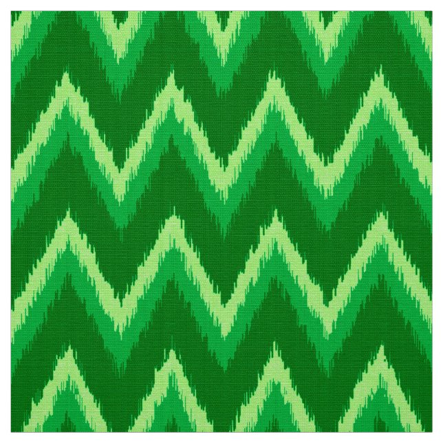 Tecido Grelhas de Ikat Chevron - Pinho e Verde limão (Modelo)