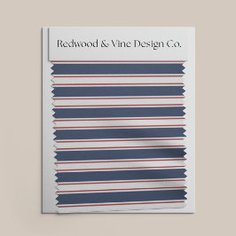 Tecido Greve de Verão de marinho, Vermelho e Creme