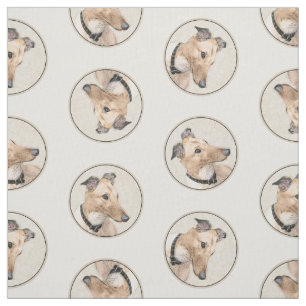 Tecido Greyhound Pinting Fawn Cuide Pet Dog Art Original