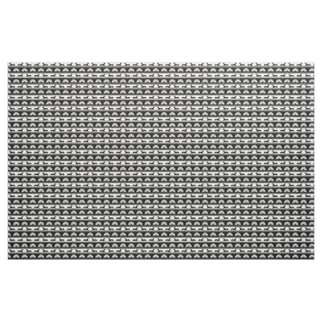 Tecido Greyhound Silhouettes Black White Art Deco (Fat Quarter)