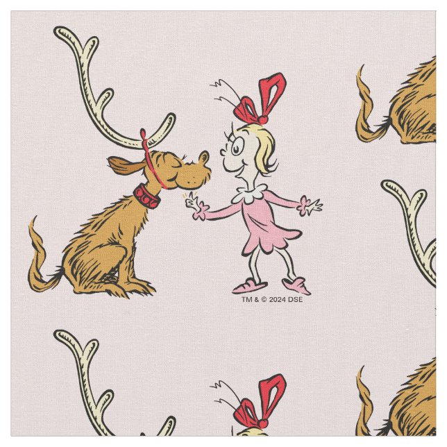 Tecido Grinch | Max & Cindy Lou Quem (Detalhe)