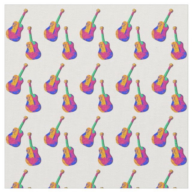 Tecido Groovy Guitar Pattern (Detalhe)