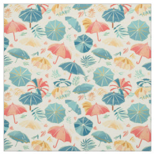 Tecido Guarda-Chuva de Praia de Verão Retro