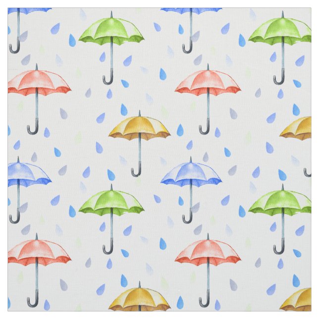 Tecido Guarda-chuvas Coloridos e Quedas de Chuva Caem (Modelo)