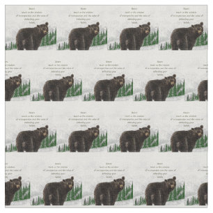 Tecido Guia Animal Spirit do Urso de Aquarela