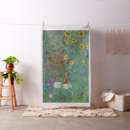 Tecido Gustav Klimt - Jardim do País com Girassóis