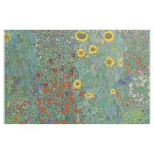 Tecido Gustav Klimt - Jardim Rural com Girassóis