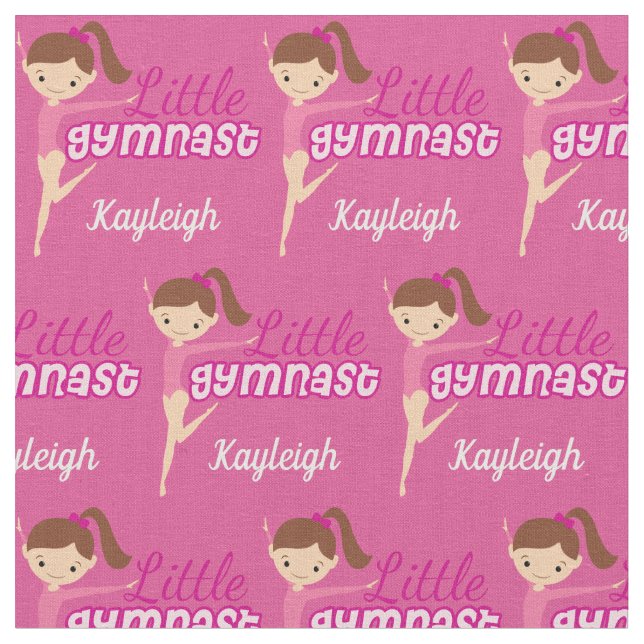 Tecido Gymnasics Personalizada Bonita Rosa (Detalhe)
