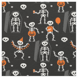 Tecido halloween birthday party skeleton coffin skull