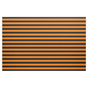 Tecido Halloween Black Orange Strips Padrão Chic Moderno