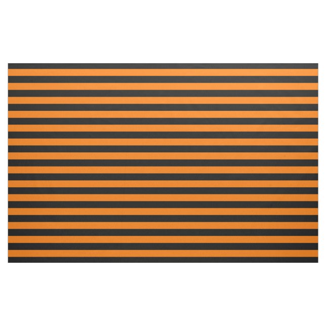 Tecido Halloween Black Orange Strips Padrão Chic Moderno (Jarda)