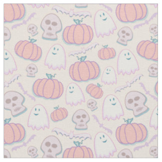 Tecido Halloween em Pastéis