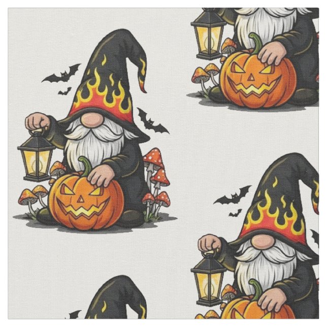 Tecido Halloween Gnome Fabric (Detalhe)