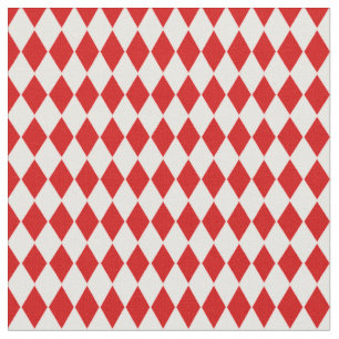 Tecido halloween harlequin red white jester