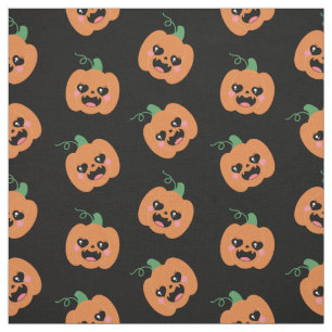 Tecido Halloween Kawaii Pumpkins