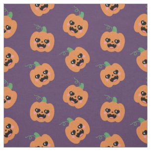 Tecido Halloween Kawaii Pumpkins