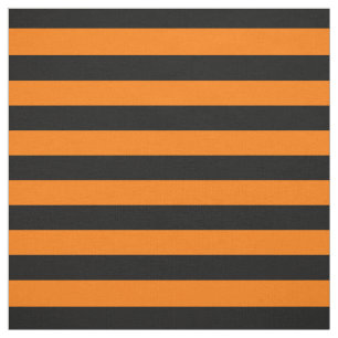 Tecido Halloween Orange Black Strips Padrão Chic Moderno