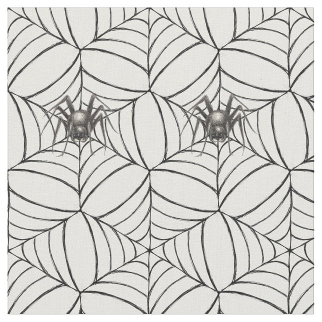 Tecido Halloween Spider Cobwebs Light Creepy Pattery Dive (Detalhe)