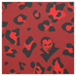 Tecido halloween vermelho vampiro estampa de leopardo gót