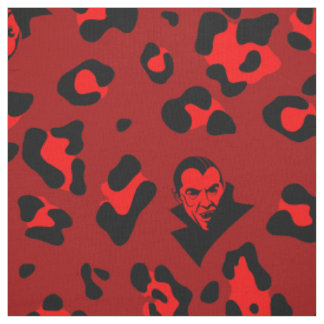 Tecido halloween vermelho vampiro estampa de leopardo gót