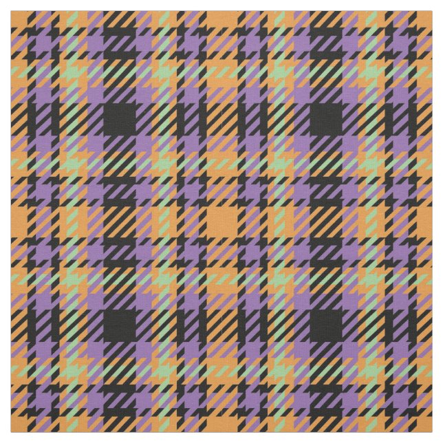 Tecido Halloween Xadrez Tartan (Modelo)