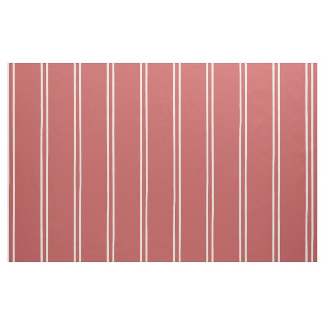 Tecido Hand Drawn Farmhouse Stripes | Faded Rust Red (Fat Quarter)