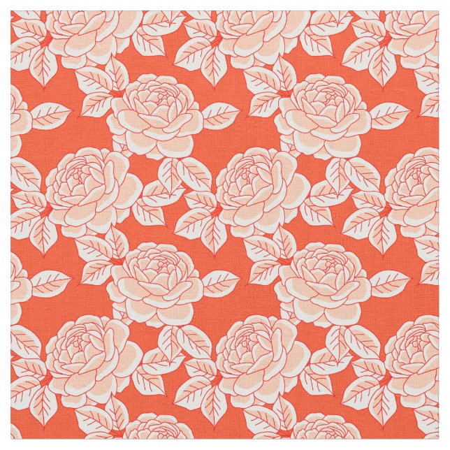 Tecido Hand Drawn Peony Floral Fabric (Detalhe)