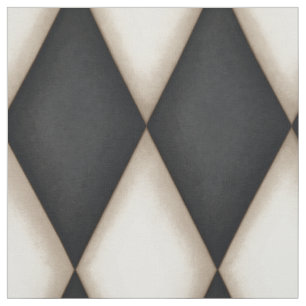 Tecido Harlequin preto e branco (grande escala)