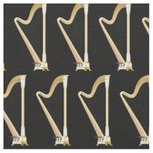 Tecido Harps Music Musical Room Decor