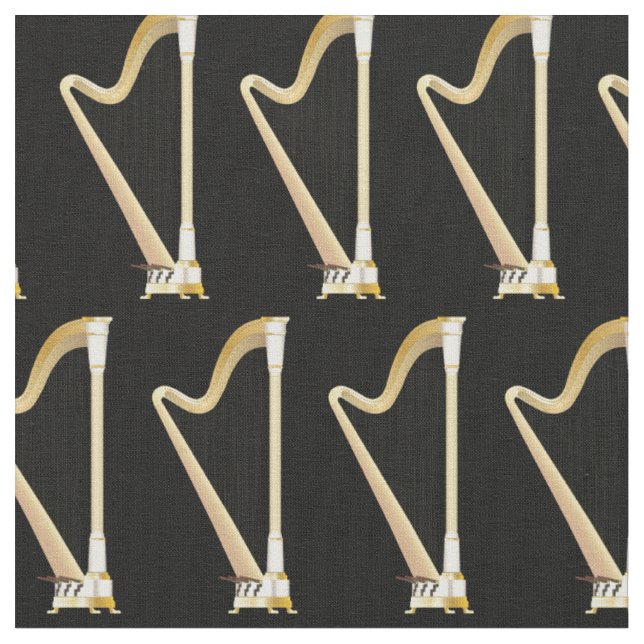 Tecido Harps Music Musical Room Decor (Detalhe)