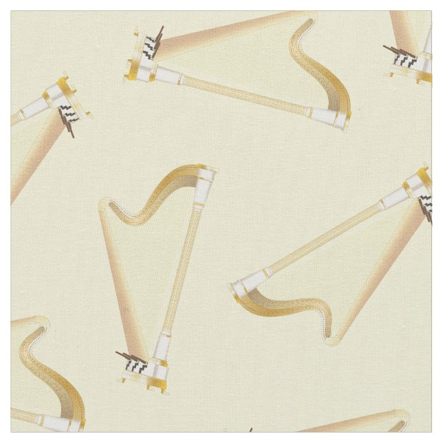 Tecido Harps Musical Room Decor Yellow (Detalhe)