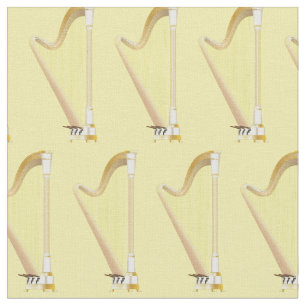 Tecido Harps Musical Room Decor Yellow