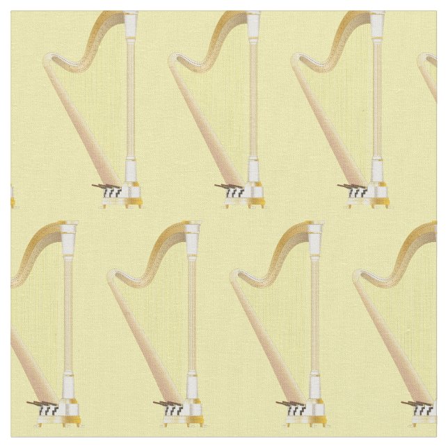 Tecido Harps Musical Room Decor Yellow (Detalhe)