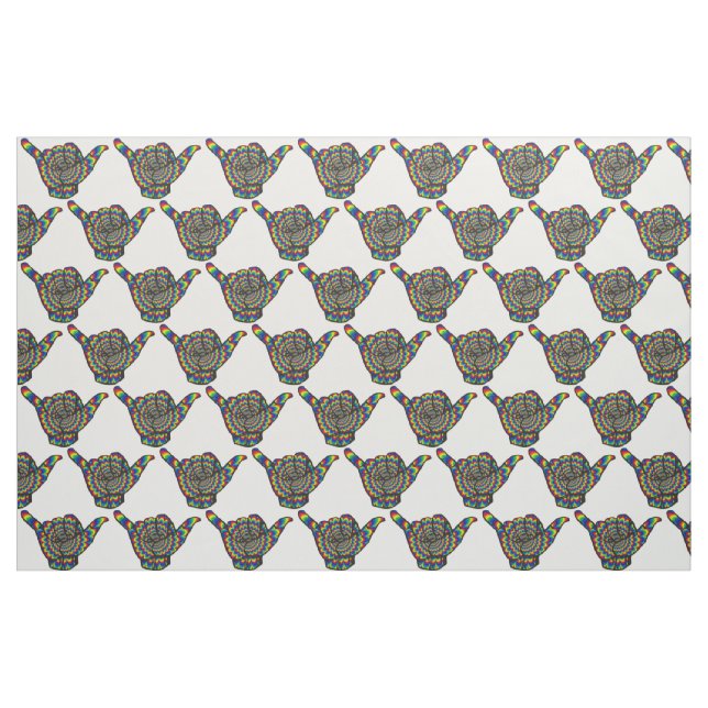 Tecido Hawaiian Shaka Psychedelic Thunder_Cove (Fat Quarter)
